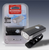Фонарь передний Rechargeable 300Lm, USB, черный