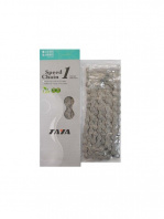 Цепь Taya HL-408, GST-500 односкоростная. Цвет:титановый.112 зв. замок HL-408, Ti-Gray,GST-500