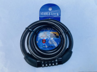 Замок тросовый кодовый Cable Lock 8311-Q, 12х1100, 29,5мм, 5 цифр, серый